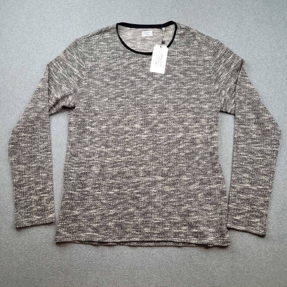 7 Diamonds Knit Long Sleeve Crewneck Mens XXL Grey Space Dye Pujol Top SWM-8537